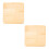 2Pcs Home Square Wooden Stool Seat Replacement Khaki Material 9