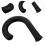 2Pcs Compact Black Umbrella Handle Replacement for Travel Umbrellas 2