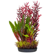 Fish Tank Plants - Artificial Green Leaves for Turtle Tanks, Aqua Terrariums, Decorative Ornaments, 12-Inch Size
