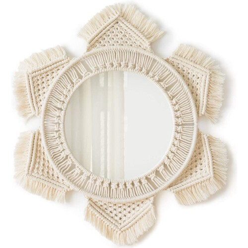 Vintage στυλ Boho καθρέφτης για βρεφικά δωμάτια, διακοσμητική διακόσμηση τοίχου με