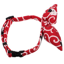 5St Rood Stoffen Hondenhalsband Met Decoratieve Strik Feestjes