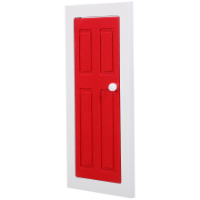 5Stk Holz Mini Türen Rot Für Puppenhaus Schmuck DIY Basteln