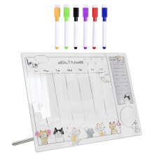 3Sets Transparentes Acryl-Memoboard Mit Stift Für Büro Und Zuhause