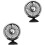 2Pièces Ventilateurs De Portables Pour Été Couleur Argent 5