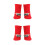 2Pares Medias Bebé Rojas Transpirables Antideslizantes 3