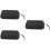3Pièces Étui Microphone Noir Tissu Pour Voyage 9