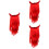 3Ud Peluca Cosplay Roja Para Mujer Accesorio Durable 6