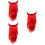 3Ud Peluca Cosplay Roja Para Mujer Accesorio Durable 7