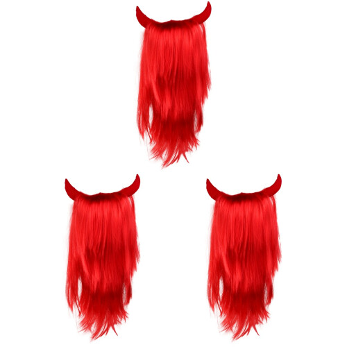3Ud Peluca Cosplay Roja Para Mujer Accesorio Durable 1