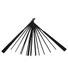3Pièces Cadre Éventail Pliable En Bambou Noir Pour Bricolage Artisanal