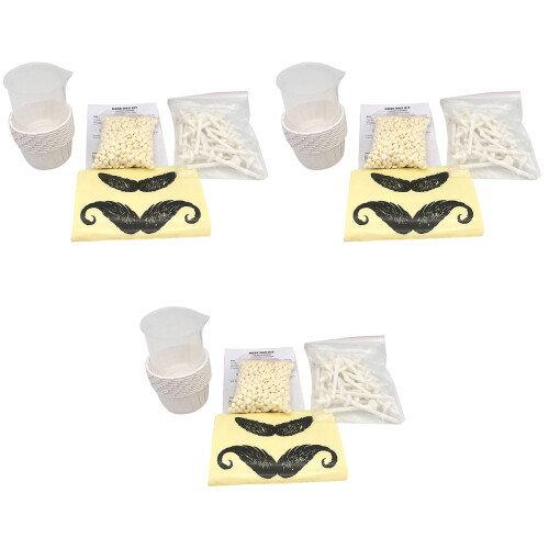 3Pièces Perles De Cire Blanche Kit D'épilation Douce Pour Poils De Nez 2