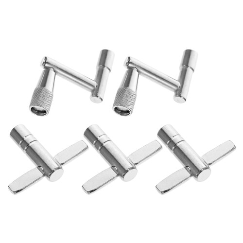 3Ensembles Clés De Tuning Robustes En Métal Argenté Pour Percussion 1