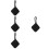 4Pcs Silicone Protective Case with Keychain Black for Tile Mate Tracer 8