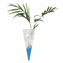 Conical Glass Wall Vase, Stylish Hydroponic Terrarium, Clear Borosilicate Glass, Perfect Home Office Decor For Succulent Plant Holder, 1 Piece, Transp