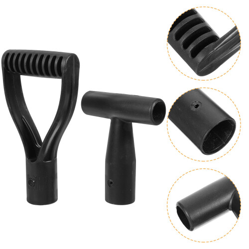 8Pcs Black T Shape Handle Replacement Comfortable Grip Durable 2