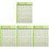 4Pcs Ukulele Chord Chart Wall Poster Green PVC Music Learning Tool 3
