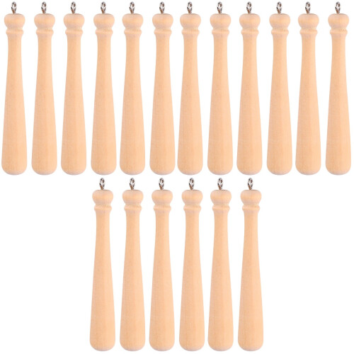 150Pcs Beige Baseball Bat Keychain Pendant Durable Key Ring Accessory 2
