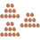 30Pcs Brown Fake Almonds Props Plastic Simulation Nuts for Crafting 9