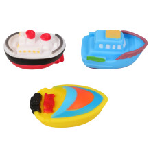 15Pz Set Giocattoli Bagnetto Barche Colorate in Gomma