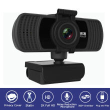 Webcam profissional Full HD 1080p, câmera para streaming ideal para aulas online e jogos.