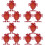 12Pz A Molla ABS Rosso Scuro Divertenti Bambini 6