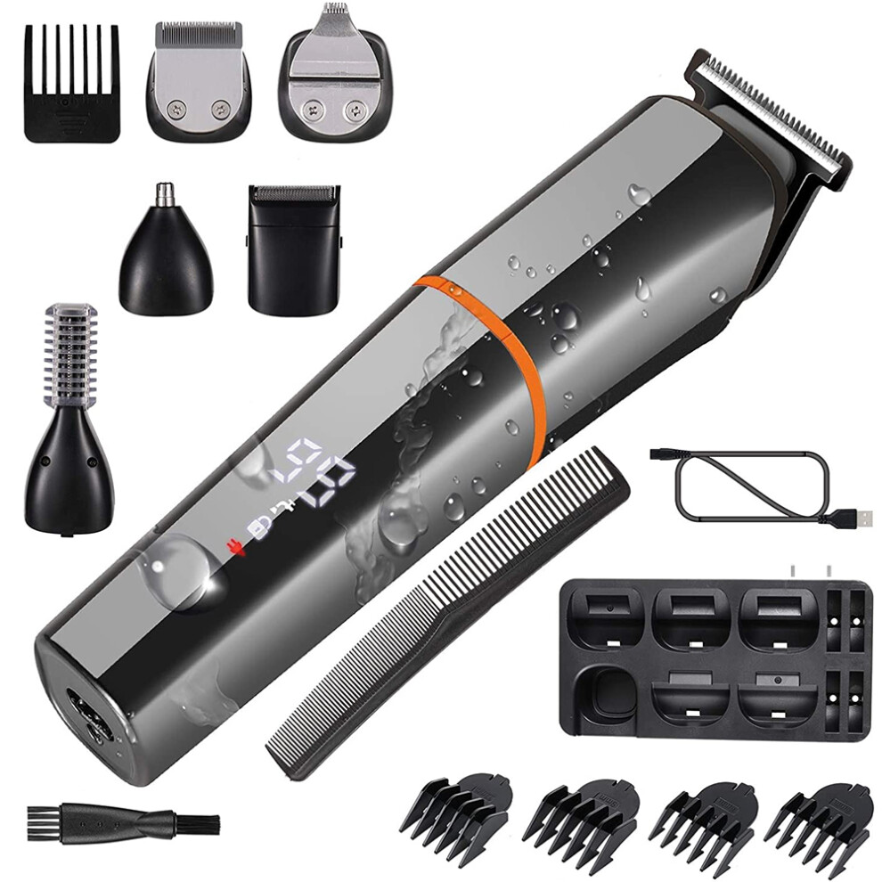 Multi Functional Grooming Kit, Travel Lock Enabled Beard Trimmer With Sharp Titanium Blades, Usb Rechargeable
