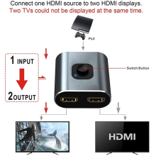 Constructie van aluminiumlegering, bidirectionele schakelaar, ondersteuning voor 4K, 3D en HDR voor Xbox, PS5/4/3, Blu-ray-speler, Fire Stick, Roku
