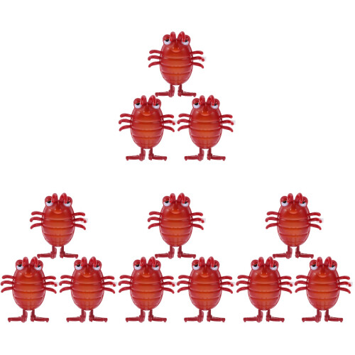 12Pz A Molla ABS Rosso Scuro Divertenti Bambini 2