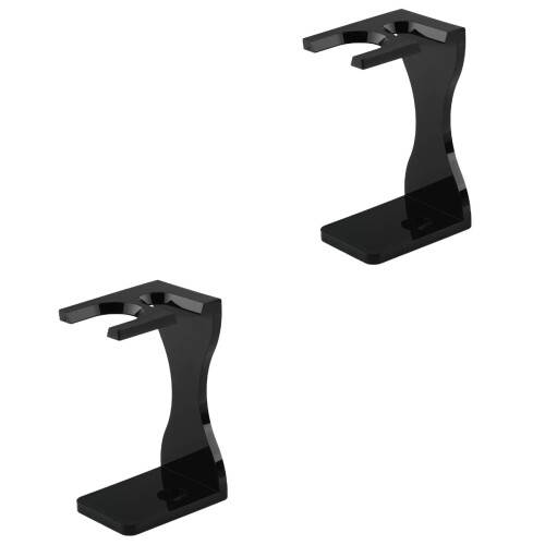 2Pz Porta Rasoio E Barba Nero Organizer Acrilico Per Casa 2
