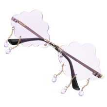 5Szt Trwałe Fioletowe Cloud Sunglasses Uliczne Sesje