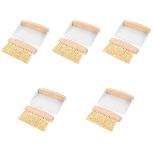 5Set Set Pulizia Desktop Bianco Spazzola Piccola E Paletta 2