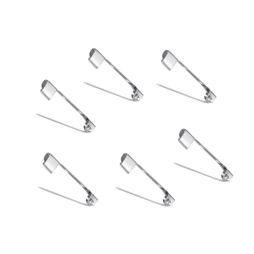 400Pz Brooch Metalliche Argento Per Badges, Corsage E Bricolage 1