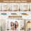 White Dressing Table, 7 Drawers LED Lights Mirror 6