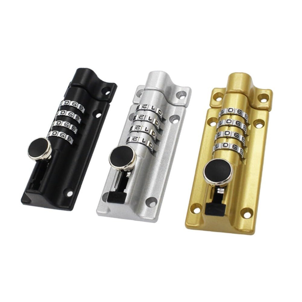 Keyless Mechanical Digital Lock Zinc Alloy Anti Theft Bolt For Wooden Doors And Cabinets Secure Password Access Silver 9347817988048