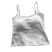 Damen Baumwoll-Spaghetti-Träger-Top Slim Fit Weiß Gratisgröße 40-65 kg
