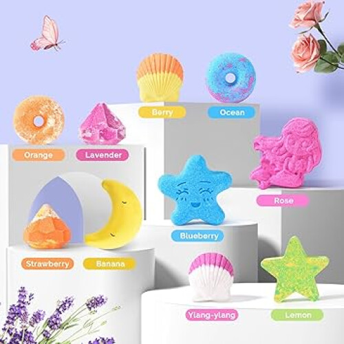 Bath Bombs Gift Set, 10Pcs Bath Bombs for Kids 1