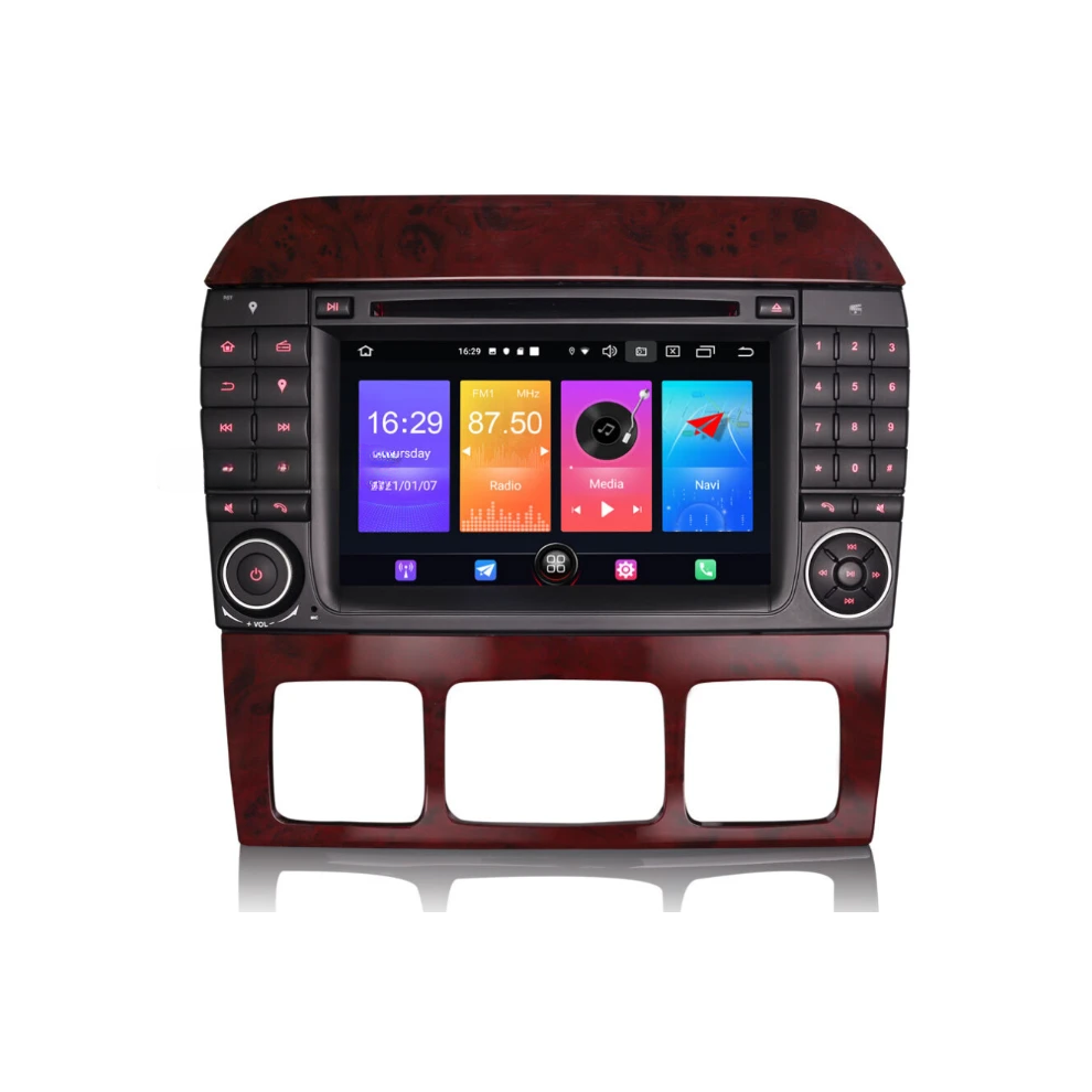 7" Android 10.0 Car Stereo Carplay Dab+ Navi Bt Wifi Mercedes-Benz S-Class W220 Cl-Class W215 3-Ui 737655208924
