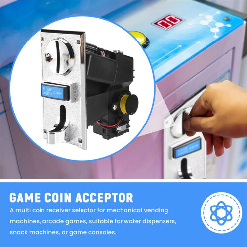 Multi Coin Acceptor Selector for Mechanism Vending Machine Mech Arcade Game 2