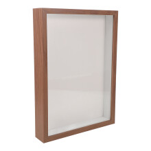 2Stk Holz Schmuckaufbewahrungsbox Kleine Brochüren Vitrine Hellbraun
