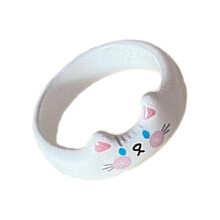 Handgefertigter Cartoon-Katzen-Ring mit Tiermotiv,-4