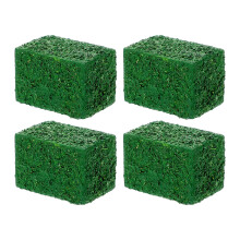 16Ud Mini Decorativo Madera Verde Para Escenas Y Casas De Muñecas