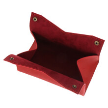 1St PU Leren Tissue Opbergdoos Rood Compact Lichtgewicht En