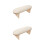 2Pièces Coussin Support Poignet Beige PU Pour Salon 7