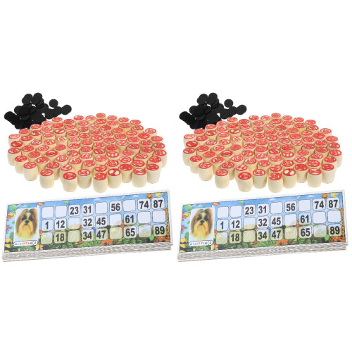 2Ensembles Jeu De Loto Russe Bois Idéal Pour 2
