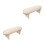 2Pièces Coussin Support Poignet Beige PU Pour Salon 6