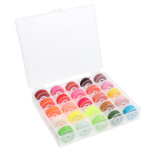 5Sets Colorful Sewing Bobbin Threads with Box Durable for DIY Sewing