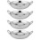 4Pcs Stainless Steel Round Bottom Cooking Pots Silver Kitchenware Set 10