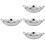 4Pcs Stainless Steel Round Bottom Cooking Pots Silver Kitchenware Set 8