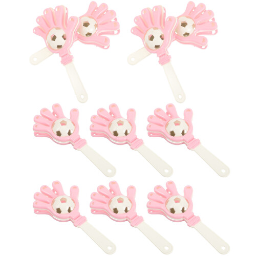 30Pcs Pink Mini Plastic Hand Bell Clappers for Festive Cheer Props 1