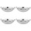 4Pcs Stainless Steel Round Bottom Cooking Pots Silver Kitchenware Set 7